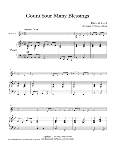 Count Your Many Blessings (arr. James Gilbert)