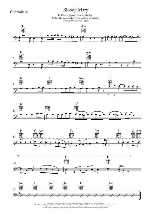 Bloody Mary (arr. Amauri Lopes)