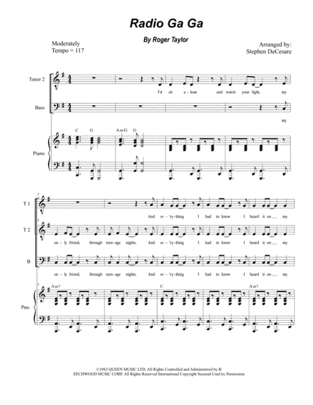 Radio Ga Ga (arr. Stephen DeCesare)