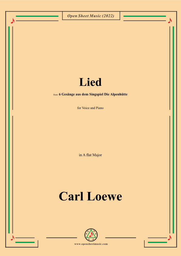 Loewe-Lied,in A flat Major,for Voice and Piano (arr. OSM Press)