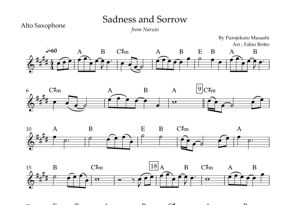 Sadness And Sorrow (arr. Fabio Britto)