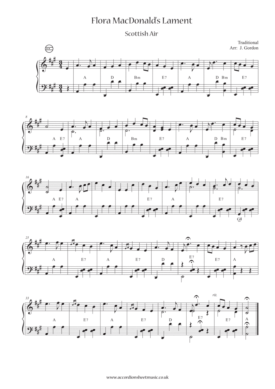 Flora MacDonald's Lament (arr. Julia Gordon)