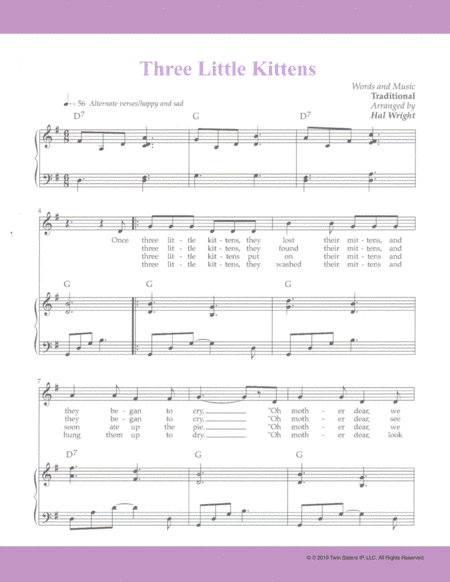 Three Little Kittens (arr. Hal Wright)