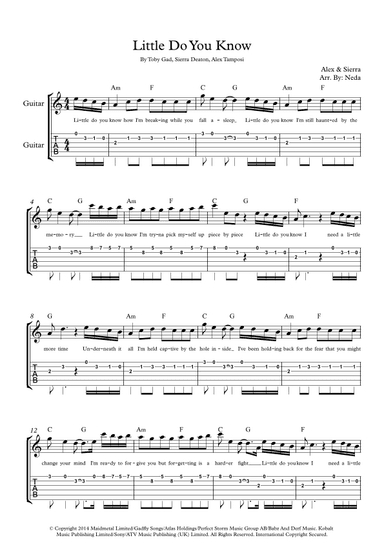 Little Do You Know (arr. Arr. Neda)