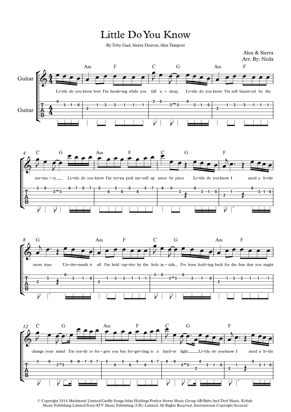 Little Do You Know (arr. Arr. Neda)