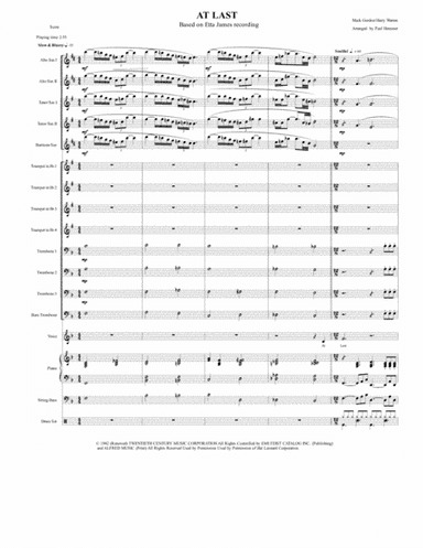 At Last (arr. Paul Hemmer)