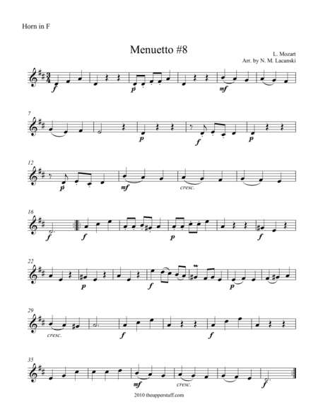 Menuetto #8 (arr. Nick Lacanski)