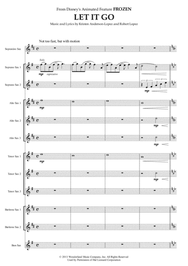 Let It Go (from Frozen) (arr. Diego Marani)