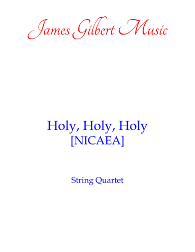 Holy, Holy, Holy (arr. James Gilbert Music)