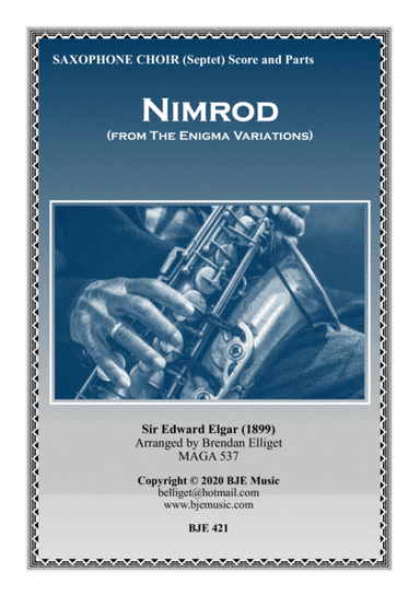 Nimrod (from The Enigma Variations) - Saxophone Septet (arr. Brendan Elliget MAGA 537)