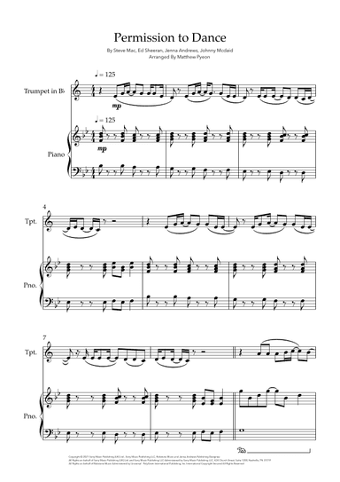 Permission To Dance (arr. Matthew pyeon)