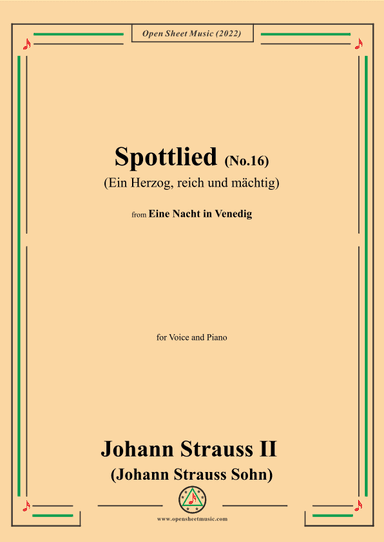 Johann Strauss II-Spottlied(No.16:Ein Herzog,reich und mächtig) (arr. OSM Press)