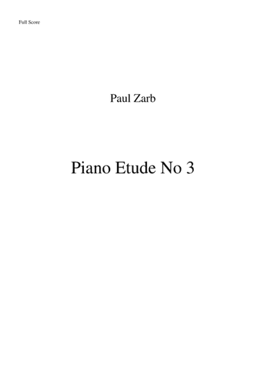 Piano Etude No 3