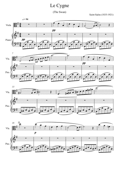 Camille Saint-Saëns - The Swan (Viola Solo) (arr. André Laitano)