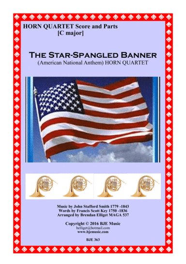 The Star-Spangled Banner - Horn Quartet Score and Parts PDF (arr. Brendan Elliget MAGA 537)