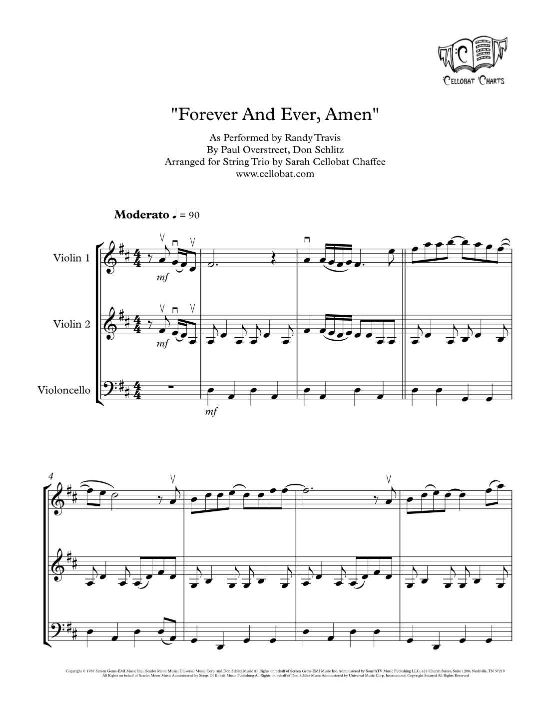 Forever And Ever, Amen (arr. Sarah Cellobat Chaffee)
