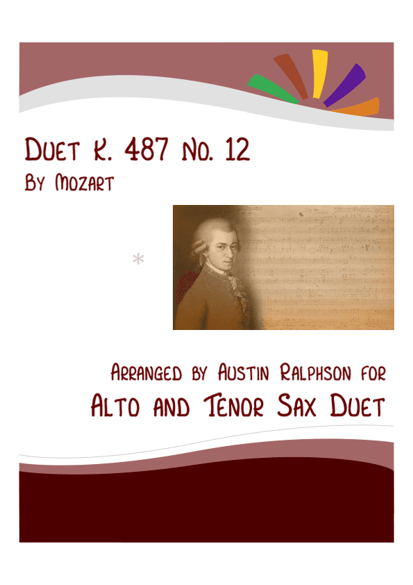 Mozart K. 487 No. 12 - alto and tenor sax duet (arr. Austin Ralphson)