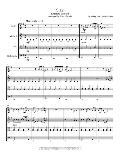 Stay (arr. Sherry Lewis)