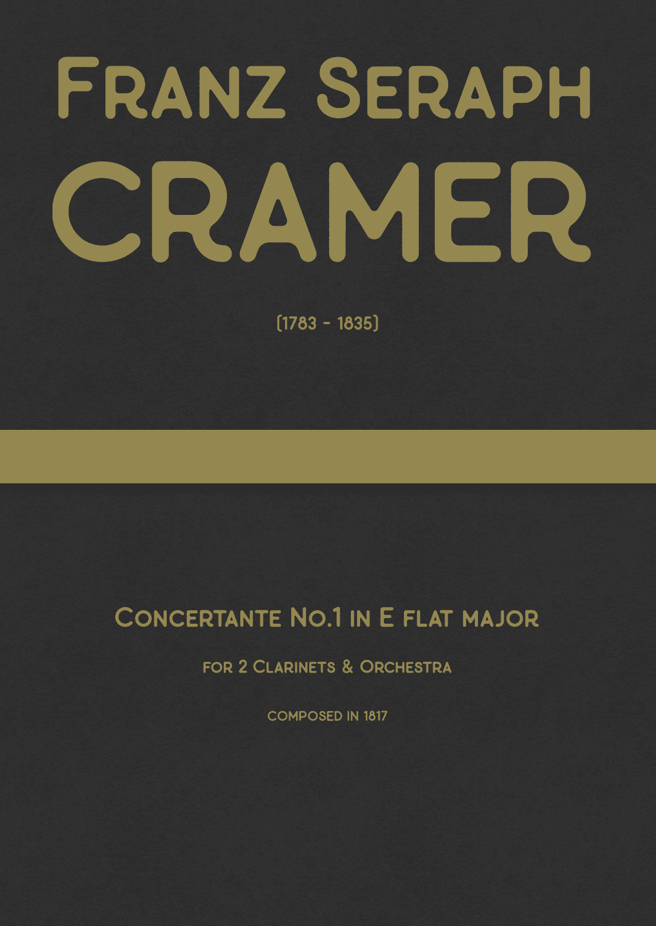Cramer - Concertante No.1 in E flat major for 2 Clarinets & Orchestra (arr. J.G. Cucó Barber)