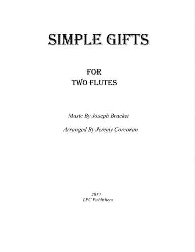 Simple Gifts for Two Flutes (arr. Jeremy Corcoran)