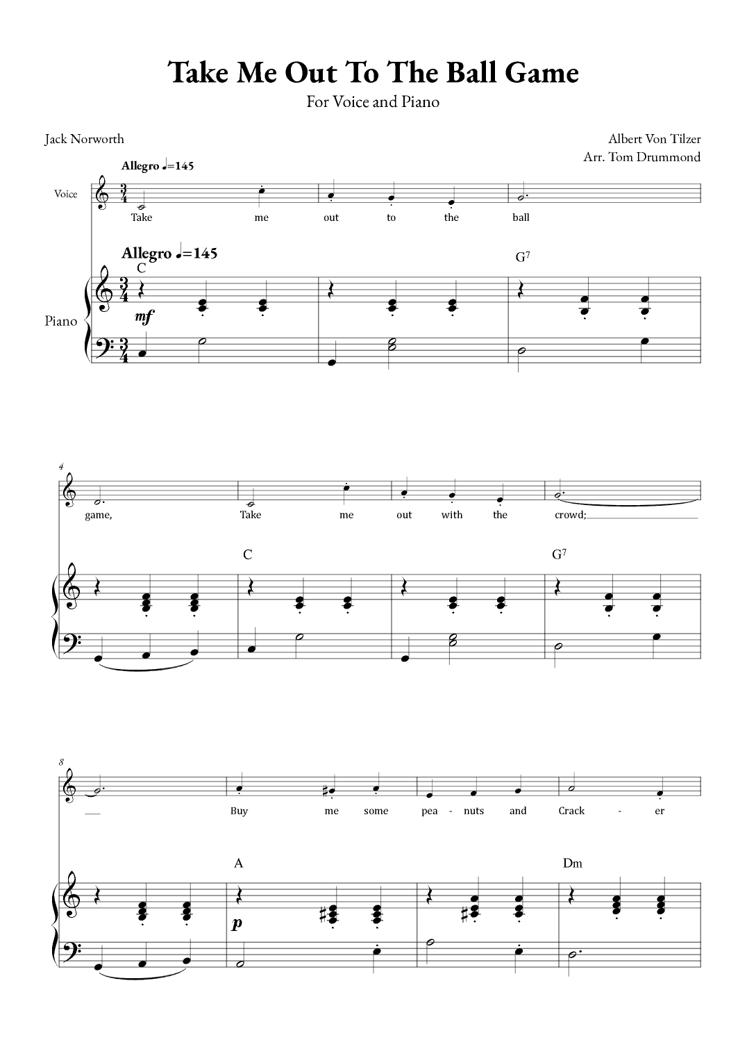 Take me Out to the Ball Game (arr. Tom Drummond)