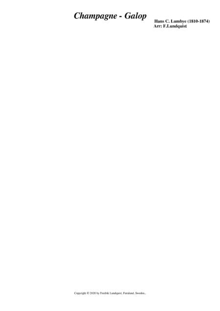Champagne Galop (arr. Fredrik Lundquist)