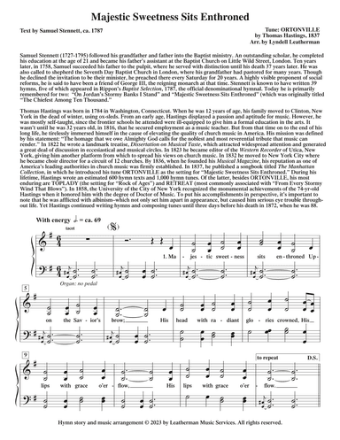 Majestic Sweetness Sits Enthroned (arr. Lyndell Leatherman)