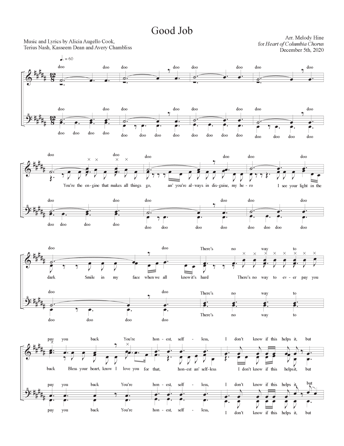Good Job (arr. Melody Hine)
