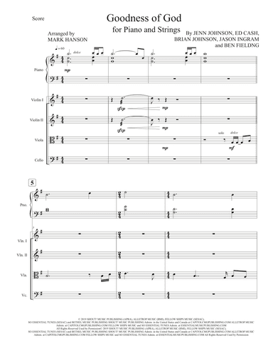 Goodness Of God (arr. Mark Hanson)