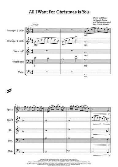 All I Want For Christmas Is You (arr. Daniel Moretti)