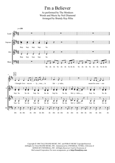 I'm A Believer (arr. BK Riha / Brandy Kay Riha)
