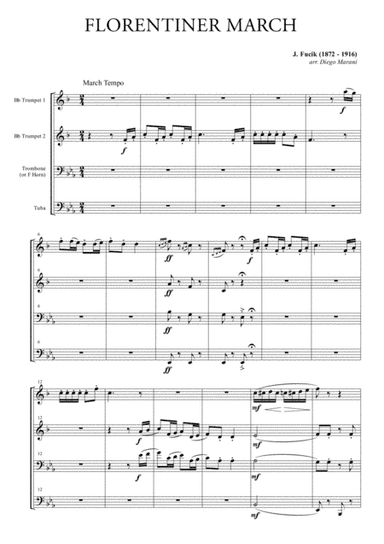 Florentiner March for Brass Quartet (arr. Diego Marani)