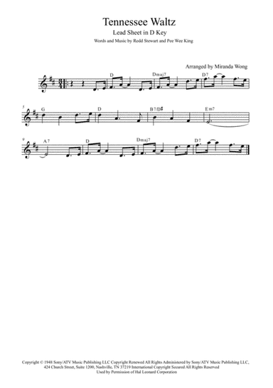 Tennessee Waltz (arr. Miranda Wong)