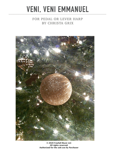 Veni, Veni Emmanuel for Lever or Pedal Harp. (arr. Christa Grix)