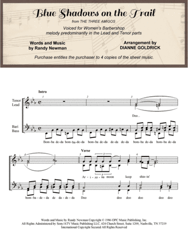 Blue Shadows On The Trail (arr. Dianne Goldrick)