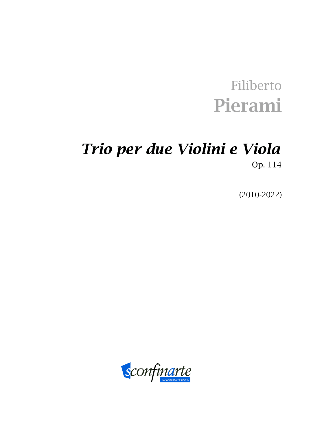 Filiberto Pierami: TRIO Op.114 (ES-21-088) - Score Only