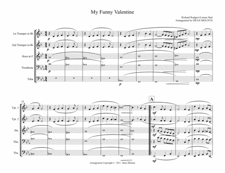 My Funny Valentine (arr. Dean Mounts)