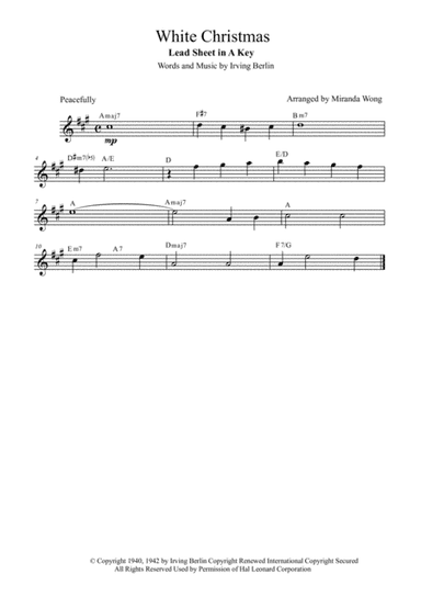 White Christmas (arr. Miranda Wong)