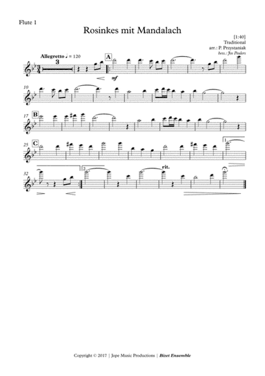 Rosinkes mit Mandalach (arr. Jos Peulers)