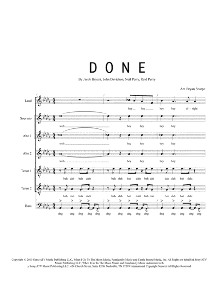 Done (arr. Bryan Sharpe)