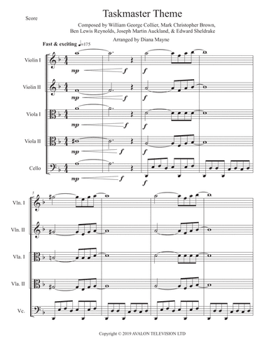 Taskmaster Theme (arr. Diana Mayne)