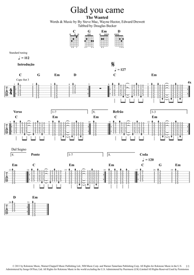 Glad You Came (arr. Douglas Becker)