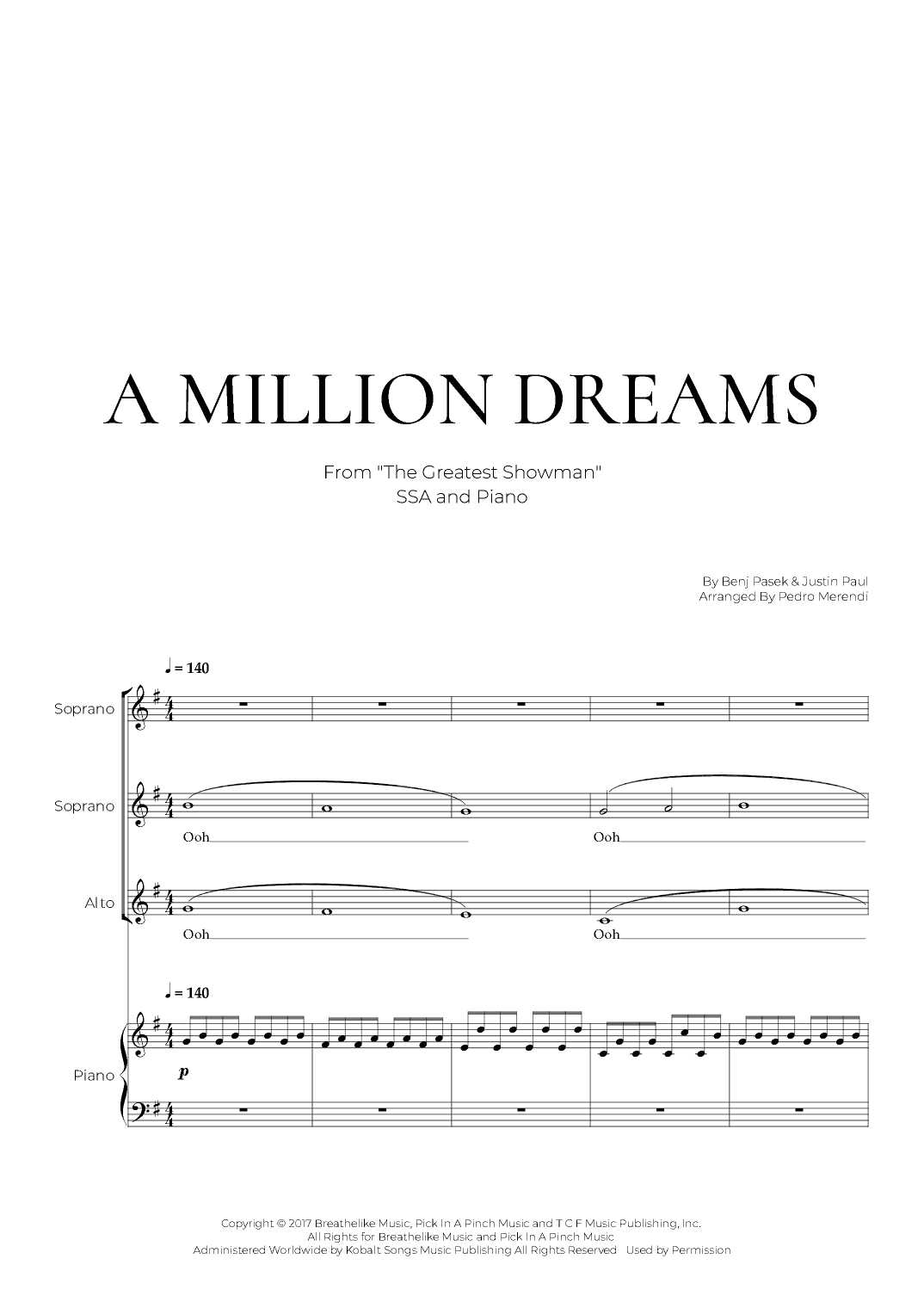 A Million Dreams (arr. Pedro Merendi)