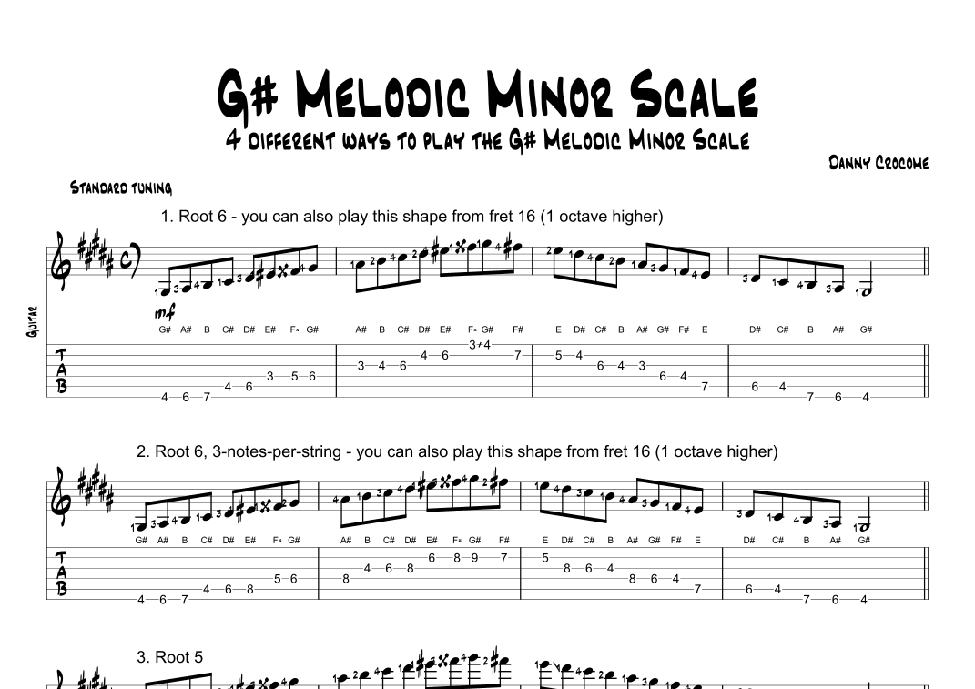 G# Melodic Minor Scale (4 Ways to Play)