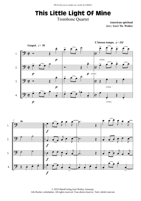This Little Light Of Mine (arr. Gert Th. Walter)