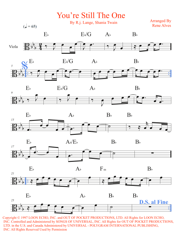 You're Still The One (arr. Rene Alves)