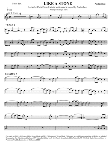Like A Stone (arr. Jorge Juárez)