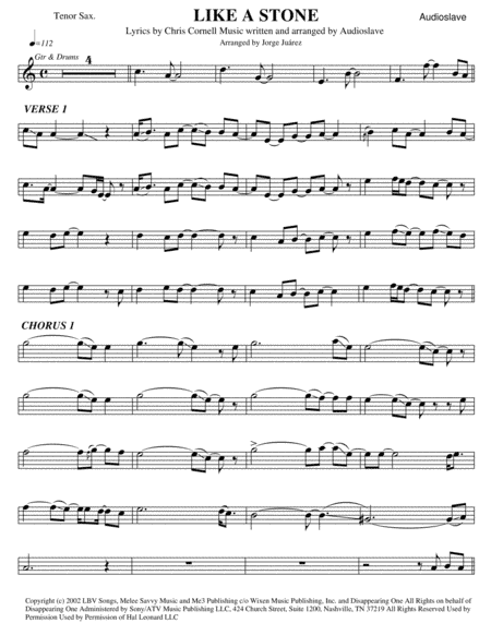 Like A Stone (arr. Jorge Juárez)