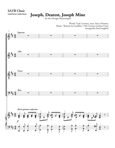 Joseph Dearest, Joseph Mine (arr. Paul Langford)