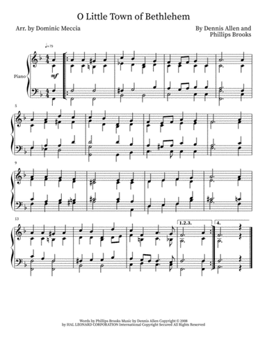 O Little Town Of Bethlehem (arr. Dominic Meccia)